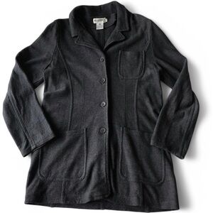 Vintage Holt Renfrew Classics Women’s Wool Grey Long Cardigan Preppy Prep Small